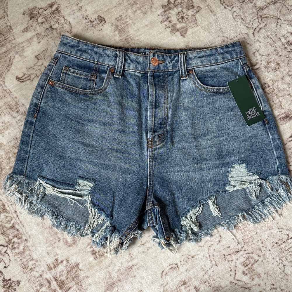 Wild Fable Blue Distressed Jean Shorts